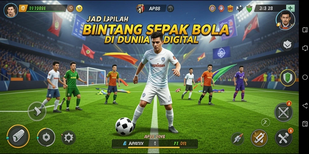 Tangkapan layar API88 menunjukkan aksi pertandingan sepak bola yang mendebarkan.