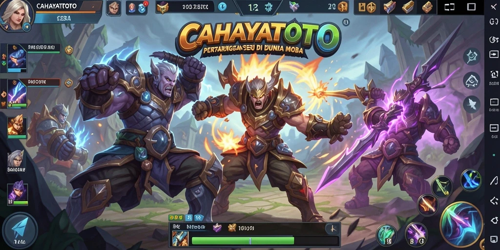Screenshot gameplay seru CAHAYATOTO dalam pertarungan MOBA