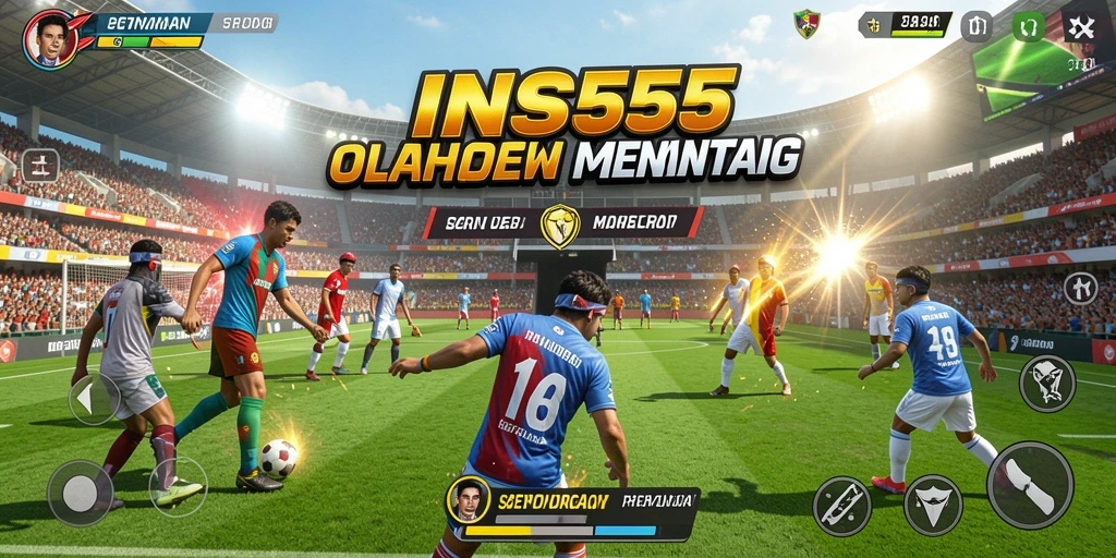 Tangkapan layar gameplay INS55 menunjukkan aksi seru dalam pertandingan.