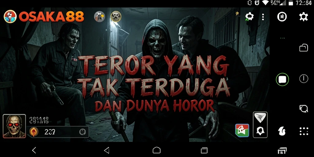 Tampilan menegangkan dari gameplay OSAKA88 yang penuh dengan makhluk horor.