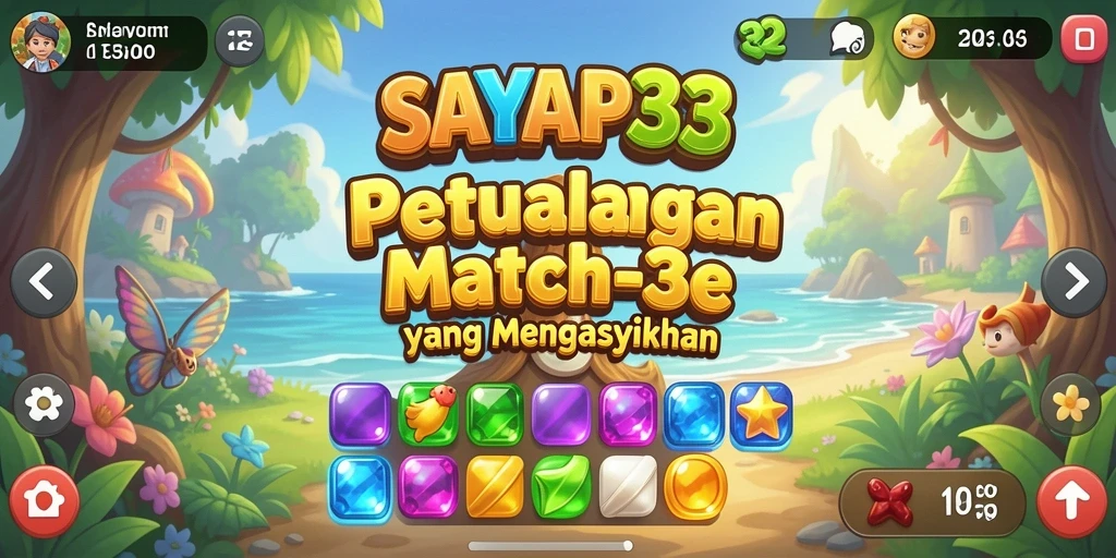 Screenshot gameplay SAYAP33 menunjukkan aksi padat dan warna-warni.